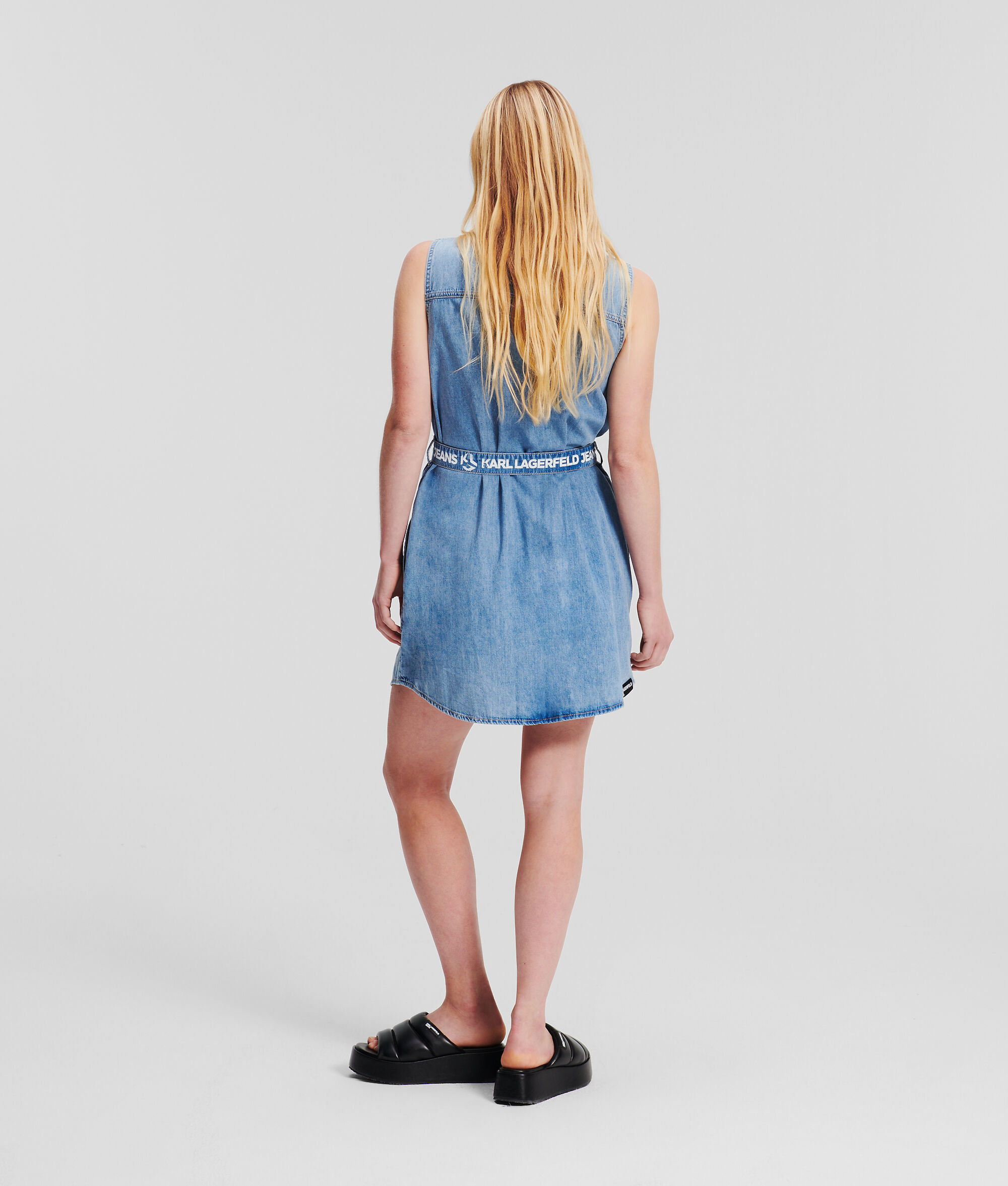 (image for) Colorful KLJ Sleeveless Denim Shirt Dress